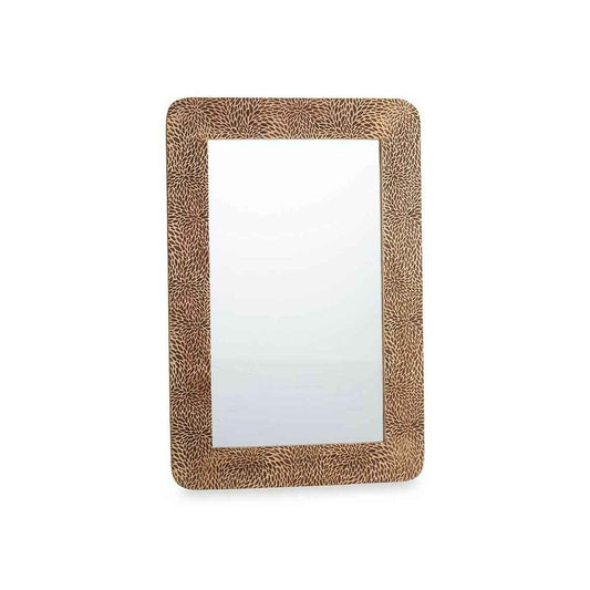 Wall mirror 42 Brown Sheets 90 x 60 x 2 cm Rectangular