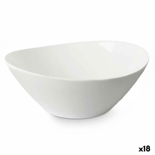 Bowl Vivalto LYBW-100 White Opaline glass 25 x 10 x 23 cm (18 Units)