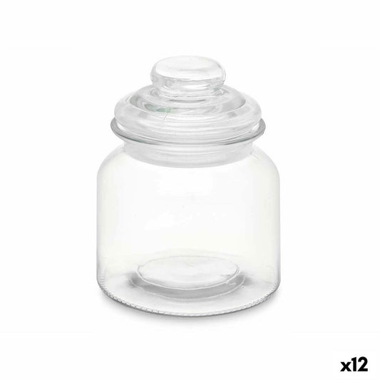 Jar Vivalto CW-P00712-1/TH6 Transparent 600 ml With lid (12 Units)