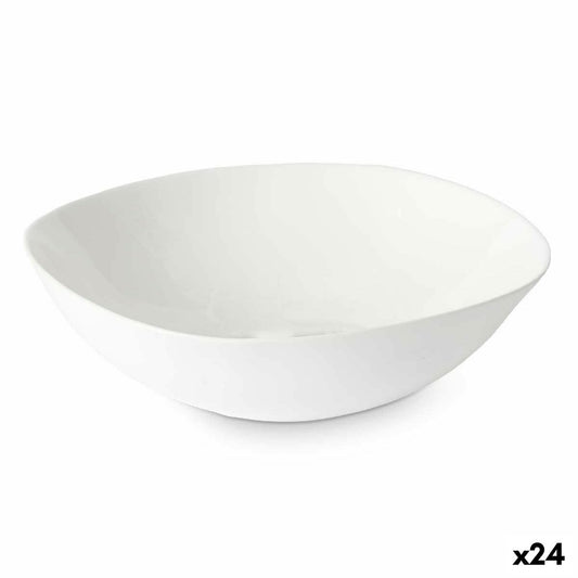 Bowl Vivalto LFW-90 White Opaline glass Squared 21,5 x 7 x 21,5 cm (24 Units)