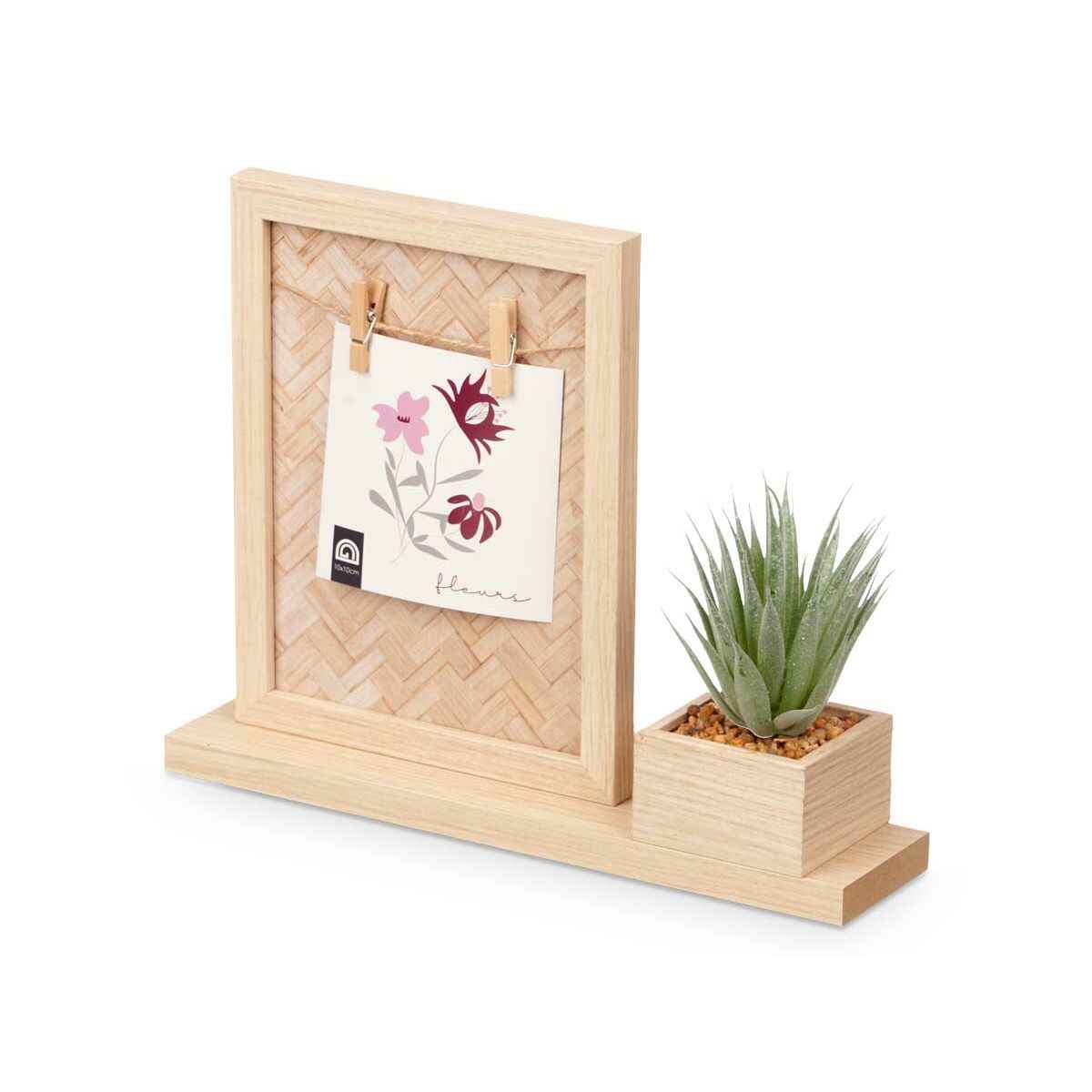 Photo frame GiftDecor 411096 Natural Plastic MDF Wood (8 Units)