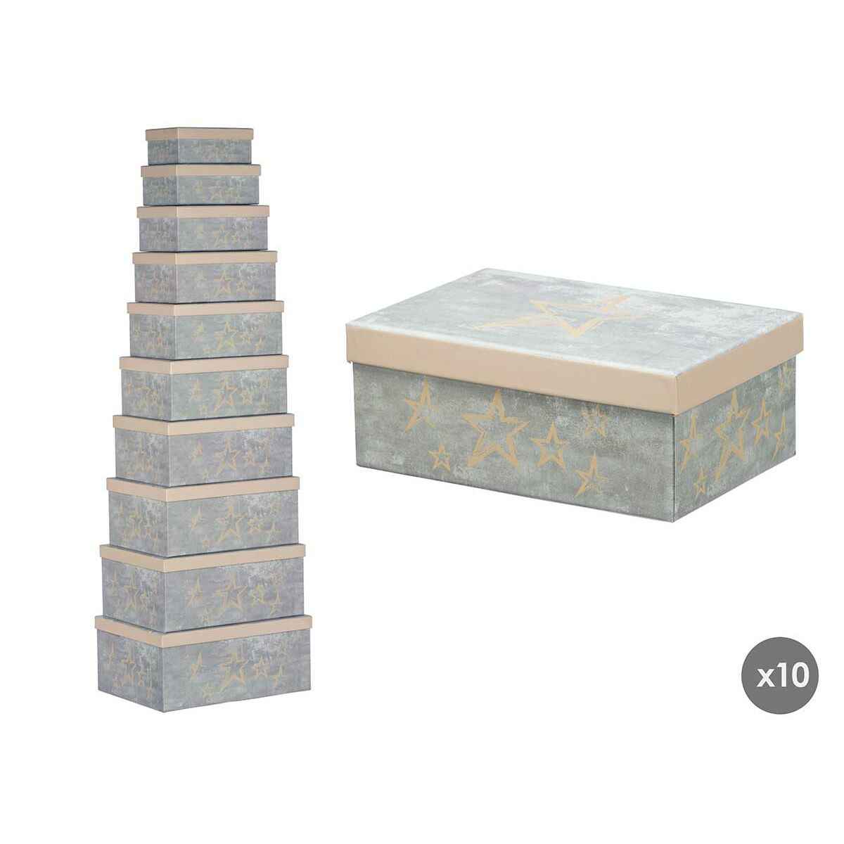 Decorative box Pincello 64 Cream Cardboard (2 Units)