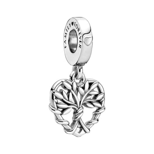 Woman's charm link Pandora HEART FAMILY TREE DANGLE CHARM