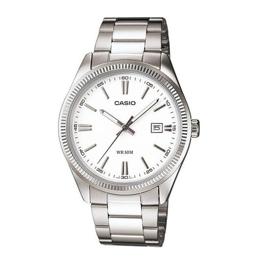 Men's Watch Casio DATE WHITE (Ø 30 mm) (Ø 32 mm) Casio