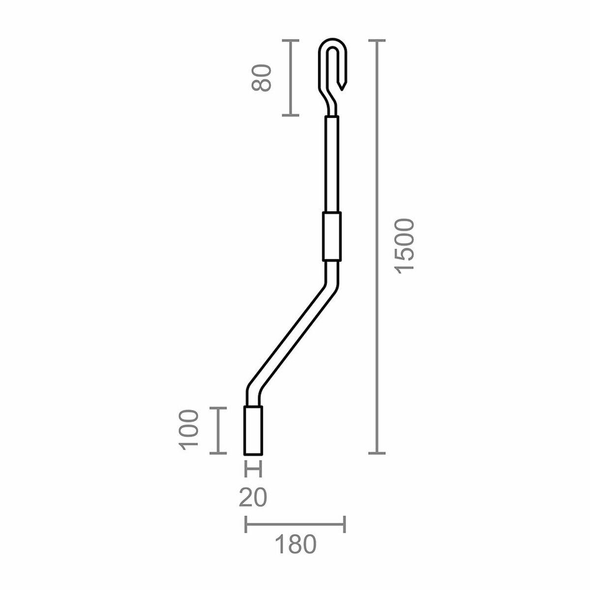 Awning crank handle Micel TLD06 White 150 cm Micel