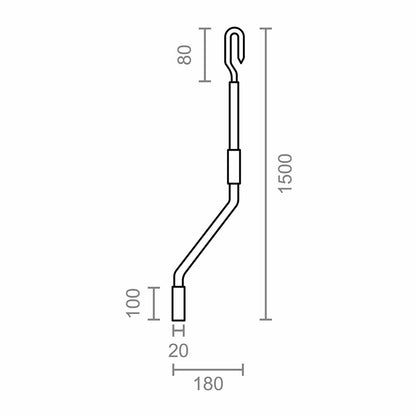 Awning crank handle Micel TLD06 White 150 cm Micel