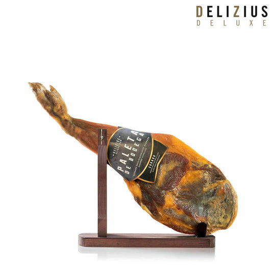 Set of Cellar Cured Ham Shoulder and Ham Holder Delizius Deluxe Delizius Deluxe