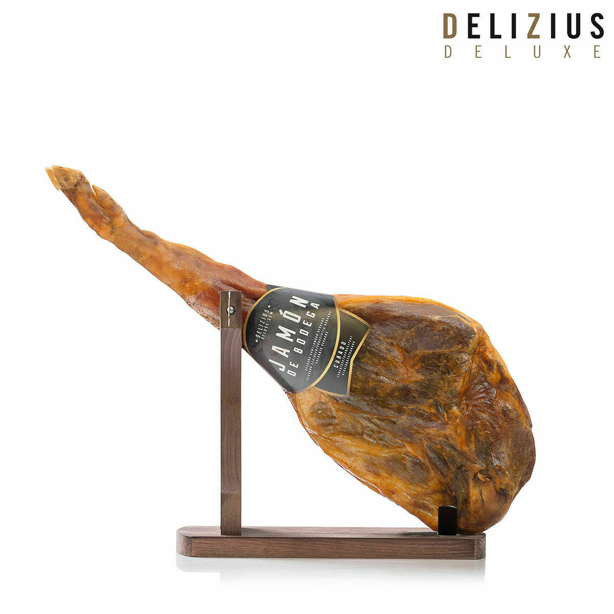 Set of Cellar Cured Ham and Ham Holder Delizius Deluxe Delizius Deluxe