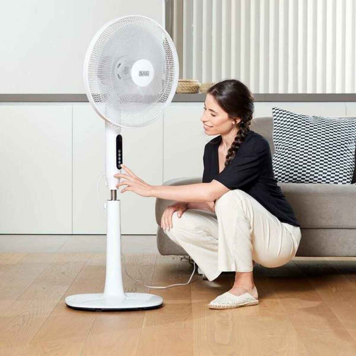 Table Fan Grupo FM SB140 Ø 40 CM 40 W White Multicolour 40 W