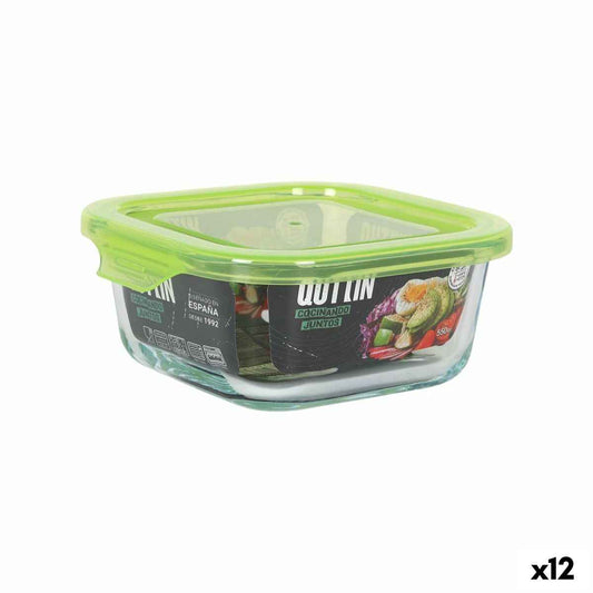 Lunch box Quttin Green 550 ml (12 Units)