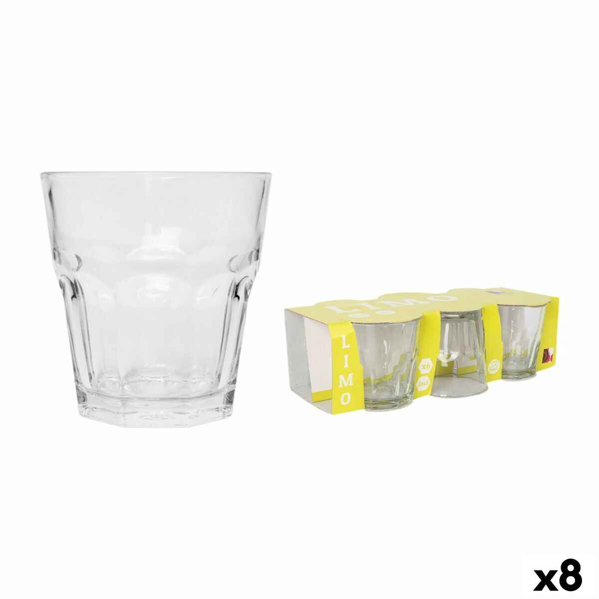 Set of glasses Inde Limo 260 ml 6 Pieces (8 Units)