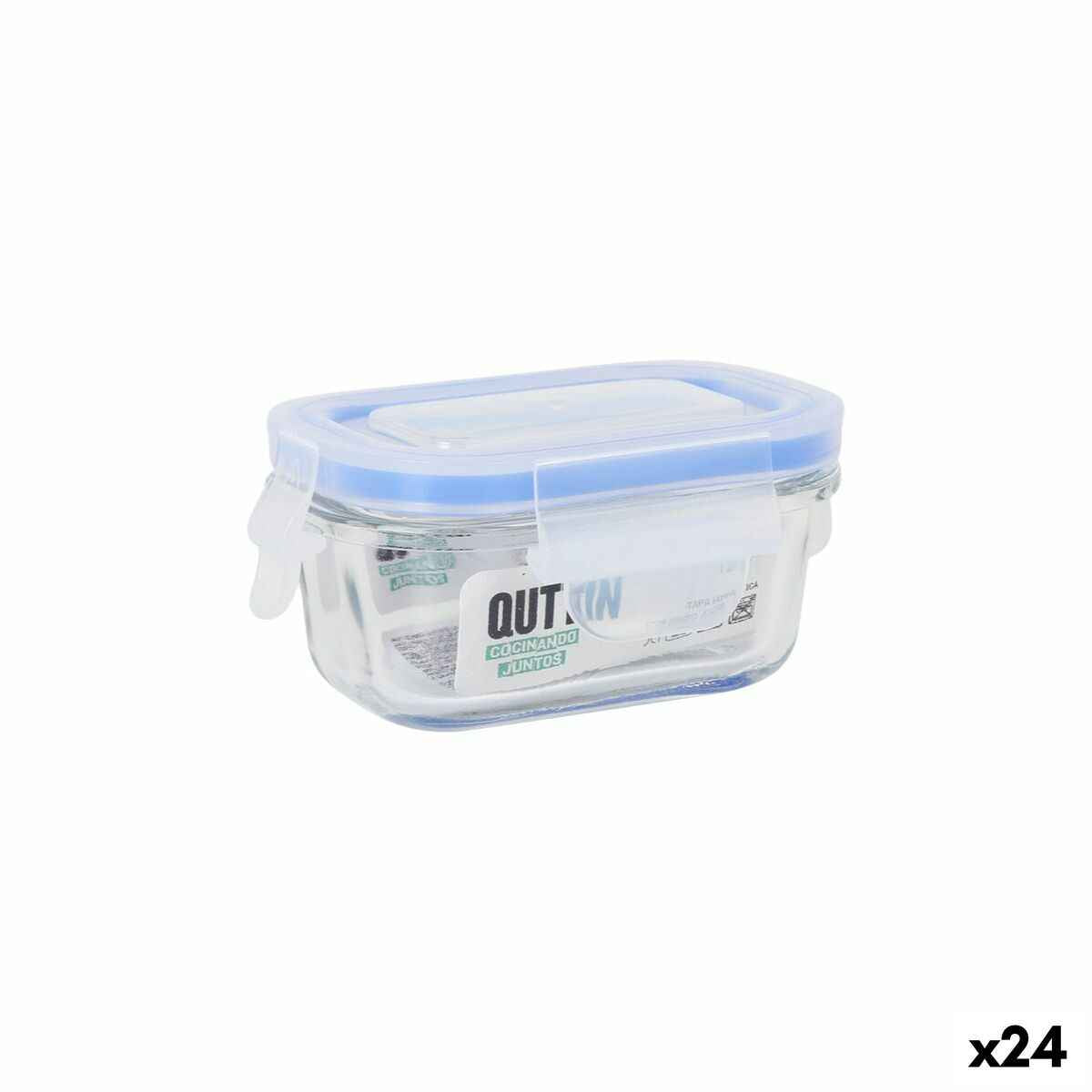 Lunch box Inde Quttin Rectangular 120 ml 11 x 8 x 5,1 cm (24 Units)