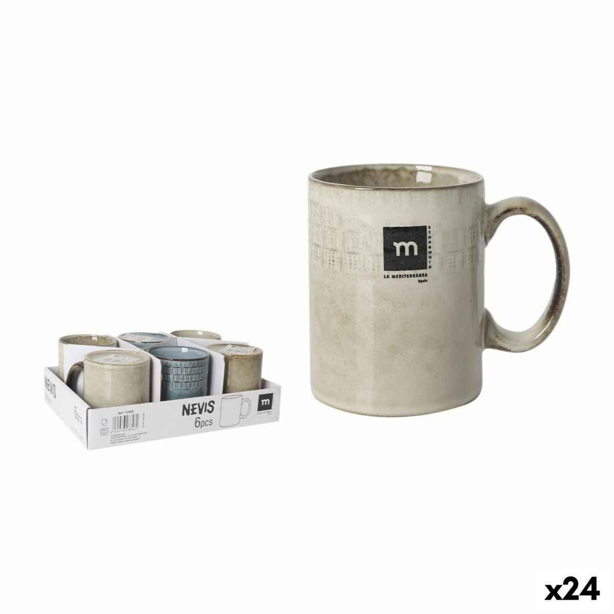 Mug Inde Nevis Rectangular 300 ml (24 Units)