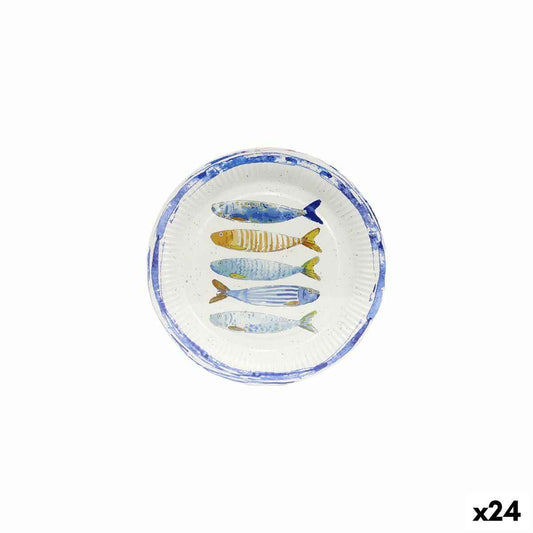 Plate set Inde 20 cm 10 Pieces (24 Units)