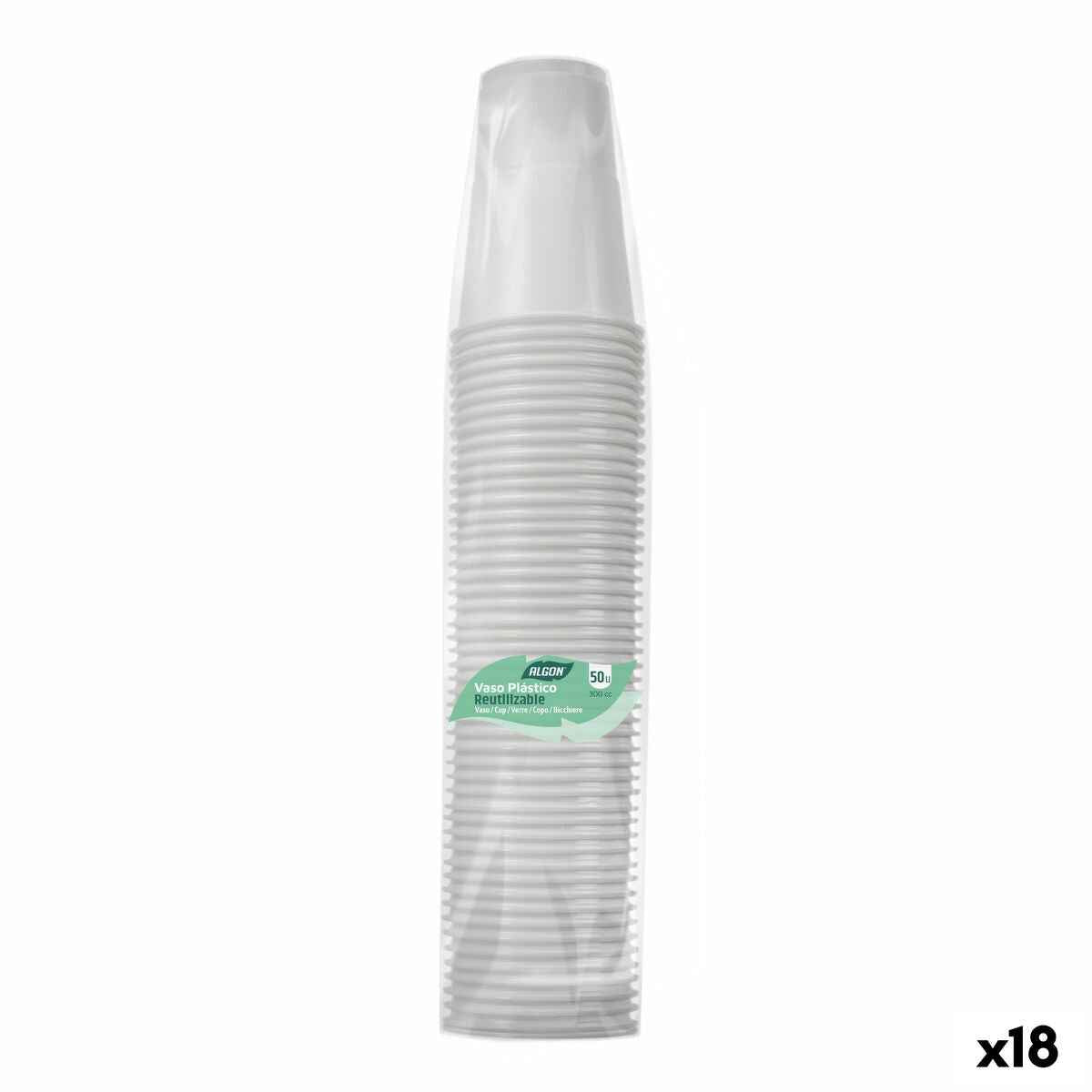 Set of glasses Inde White 300 ml 50 Pieces (18 Units)