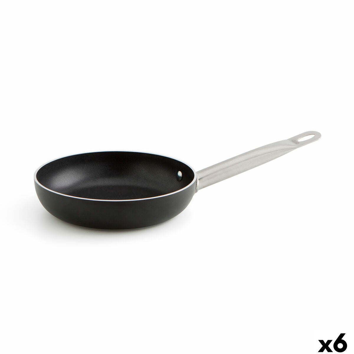 Pan Quid Pro Chef Black Metal Steel Ø 24 cm (6 Units)