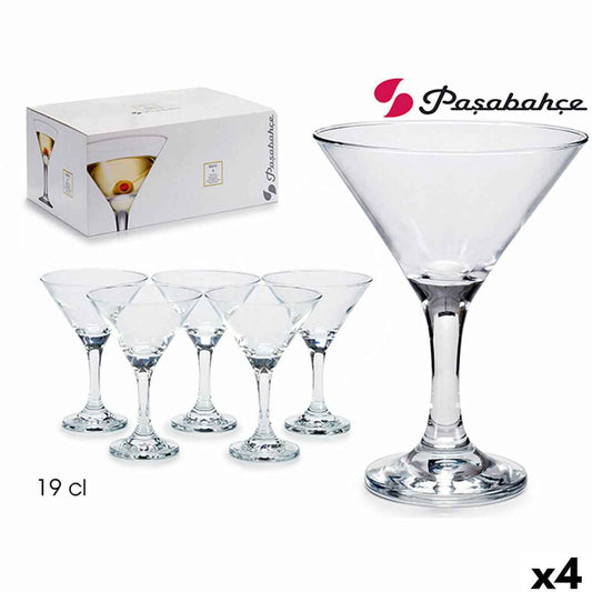 Cocktail glass Pasabahce 1002401-44410 Transparent Glass 190 ml 33 x 15 x 22 cm 10,7 x 13,5 cm 6 Pieces