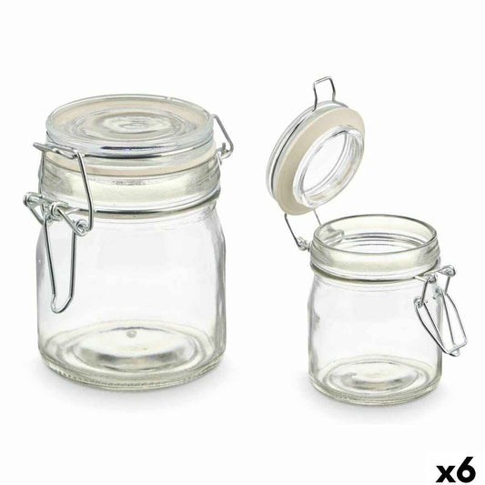 Glass Jar Vivalto 04-9411 Transparent 150 ml (6 Units)