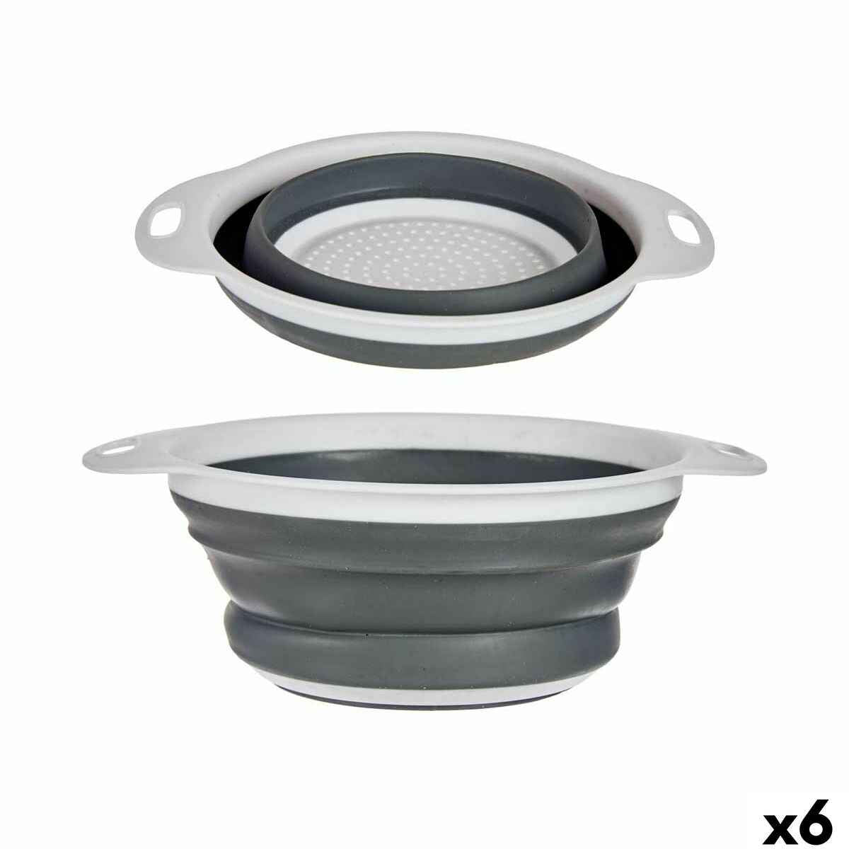 Strainer Kinvara 81604 White Grey polypropylene TPR 25 x 20 x 8,5 cm 25 x 3 x 20 cm (6 Units)