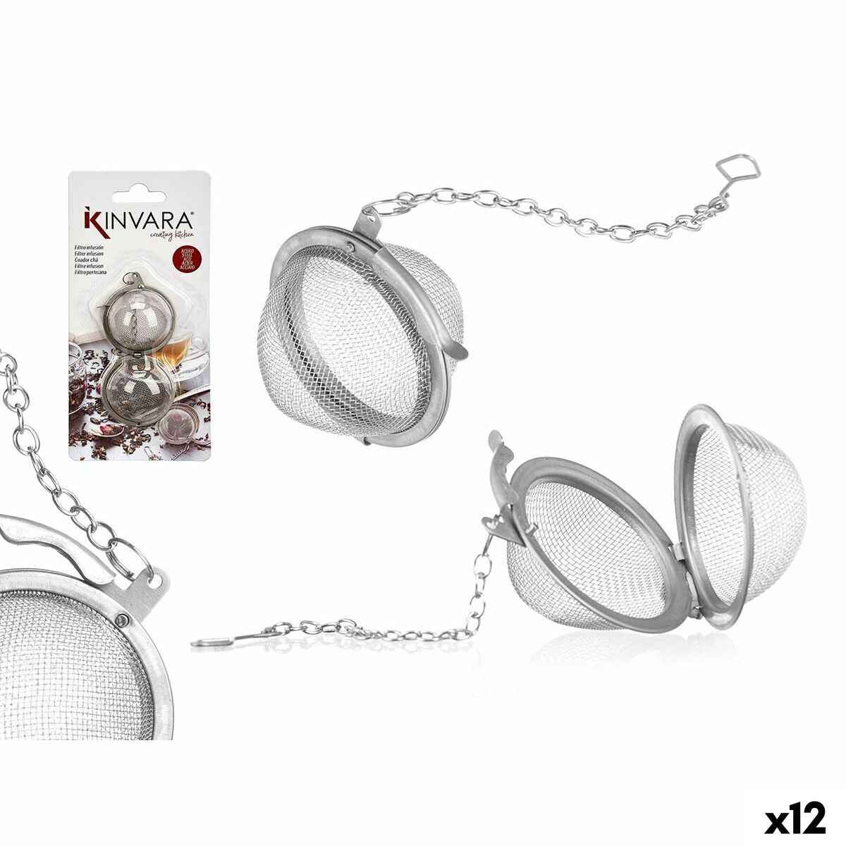 Infuser Kinvara KT166334-5CM 304 Metal Steel 8,5 x 18 x 2,5 cm (12 Units)