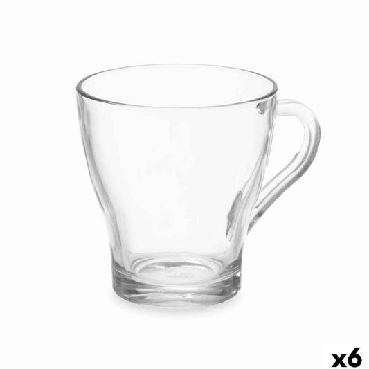 Tea and coffee cup Vivalto 1 Transparent Glass 280 ml (6 Units)