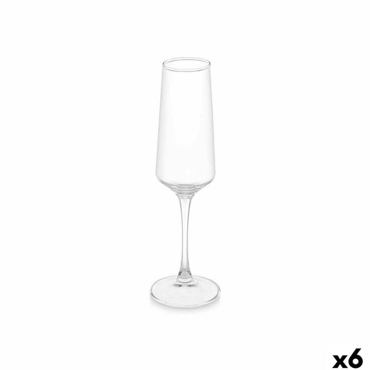 Champagne glass Vivalto REJ6323/BHZ6 Transparent Glass 250 ml (6 Units)